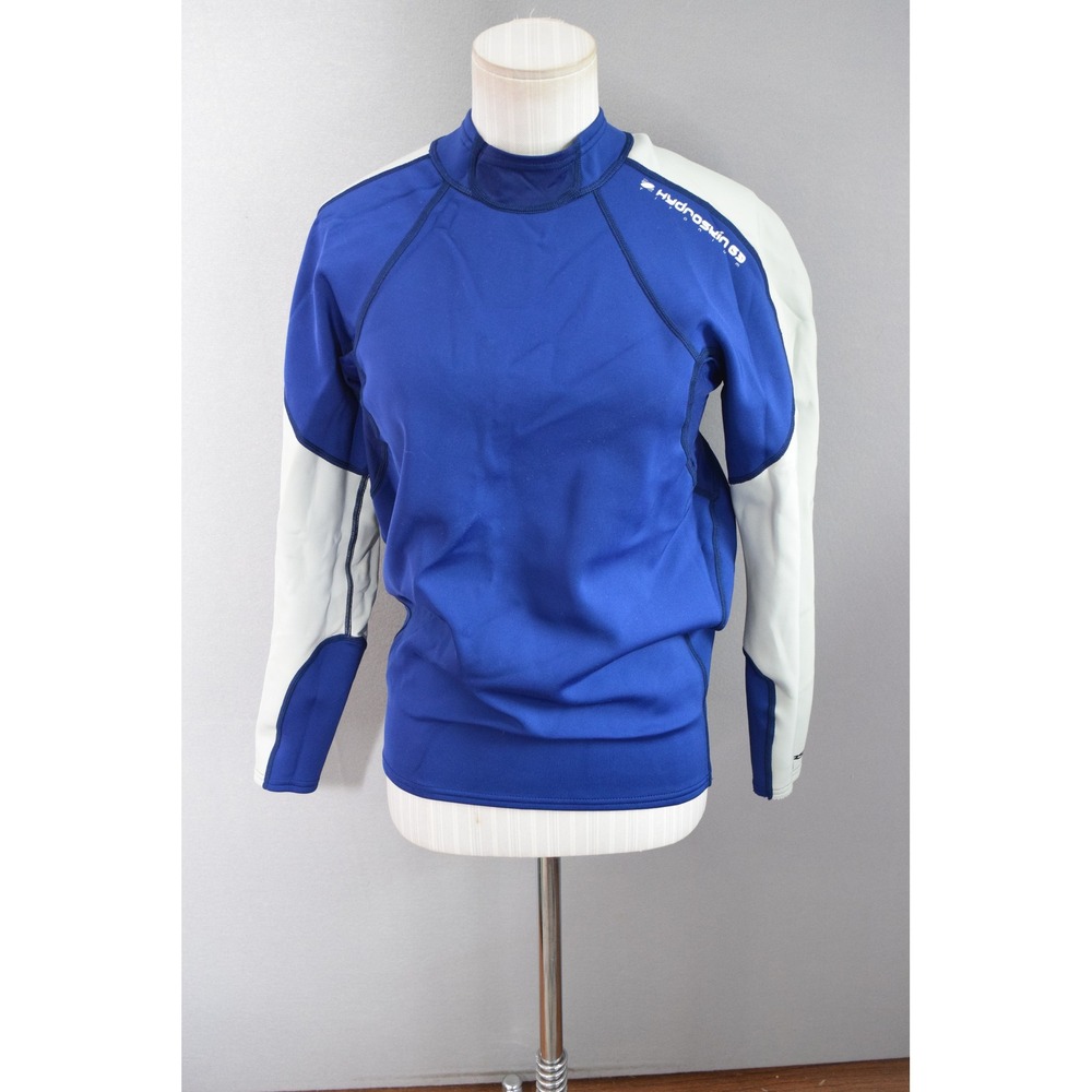 NRS Hydroskin 63 Titanium Rash Guard Medium Blue Gray Long Sleeve Neoprene